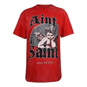 Reason Women's Ain't A Saint Tee - Red Sz various